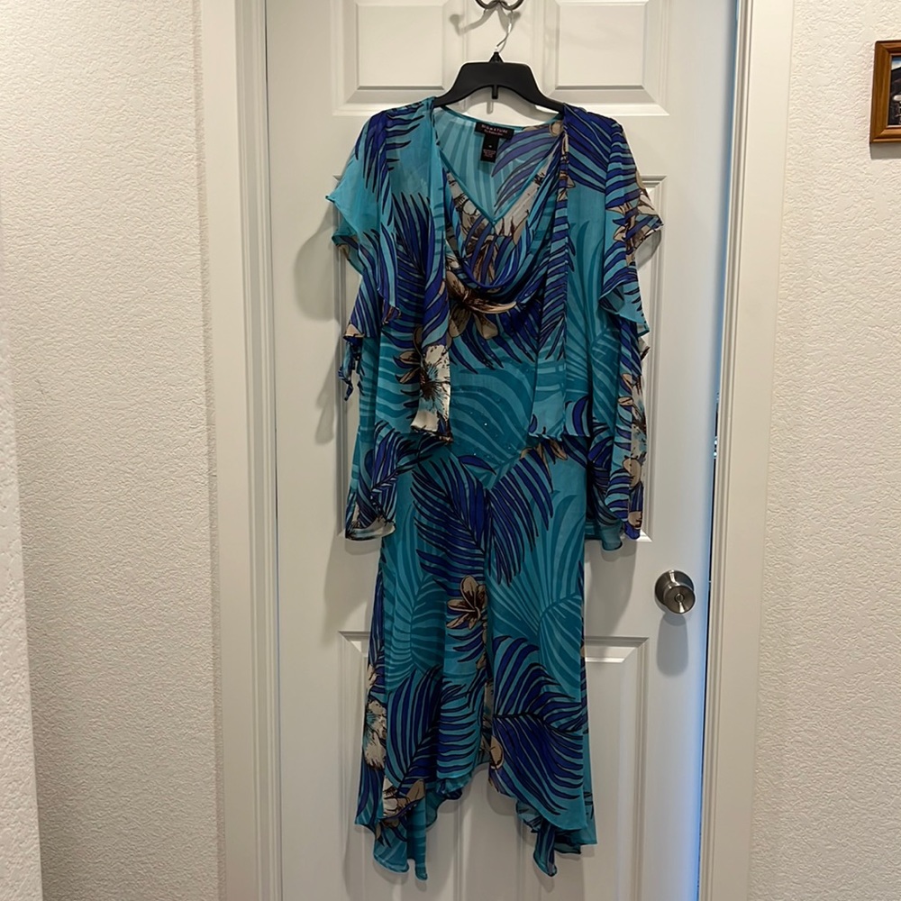 Dress -two piece. Signature by Robbie Bee. Sheer tank dress.